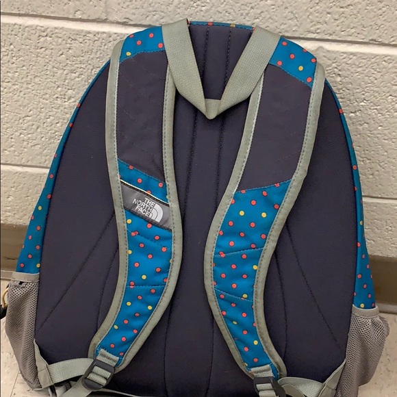 north face polka dot backpack